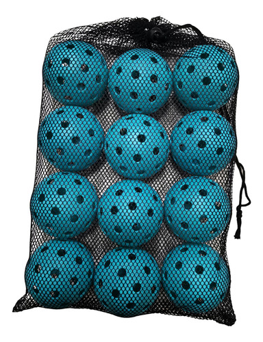 12x Bolas De Pickleball, Pelota De Competición Azul Claro