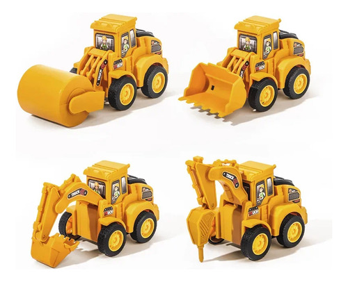 Inertial Toy Car Press Excavator Plastic Model