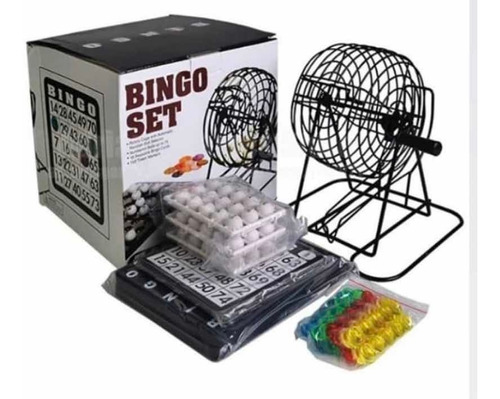 Set De Bingo Familiar Con Balotera