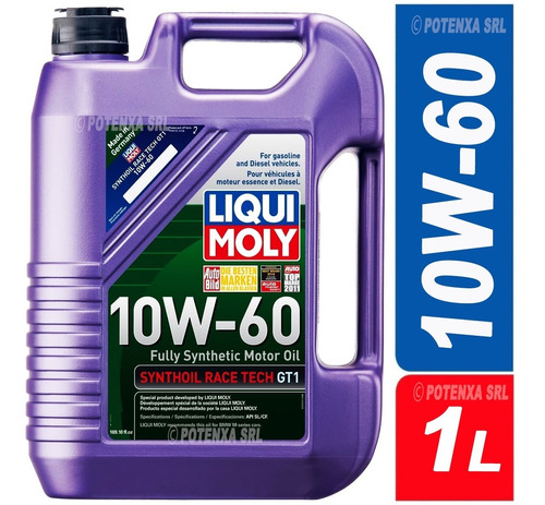Aceite Liqui Moly  Synthoil Race Tech Gt1 10w60 1l 