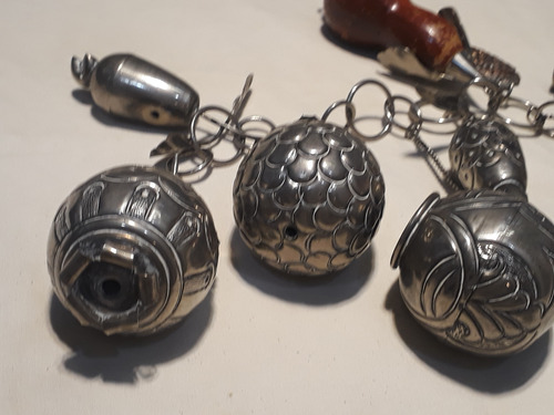 Balangandan Amuleto Africano Antiguo 10 Elemen Bronce Platea