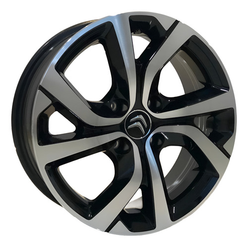 Rodas Citroen Cactus Aro 16 4x108 + Bicos Cor Preto Com Diamantado