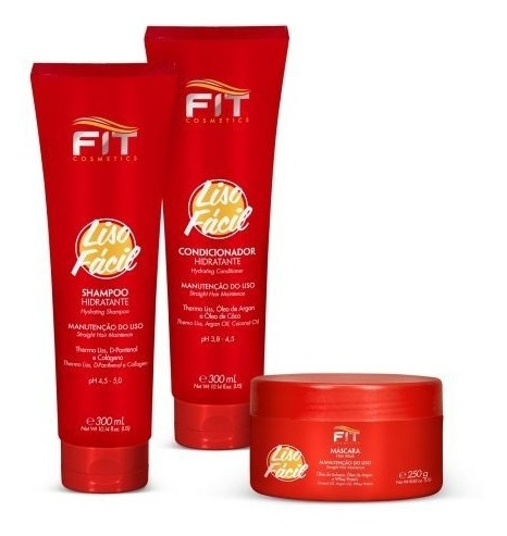 Kit Liso Fácil Shampoo Condicionador E Máscara