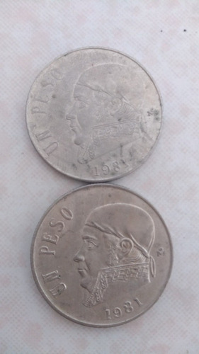 Monedas De 1 Peso De 1981 Plata