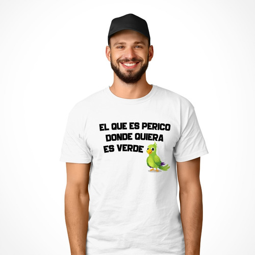 Playera En Oferta Blanca Caballero Dicho El Que Es Perico