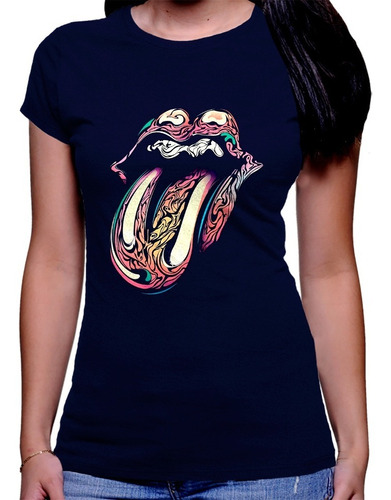 Camiseta Estampada Dama Rolling Stones Color