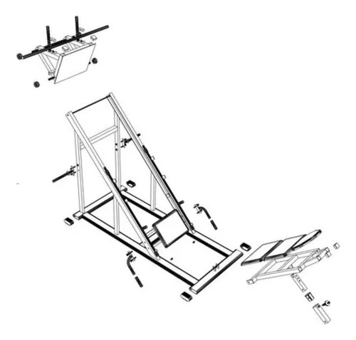 Projeto Aparelho De Academia Leg Press 45°