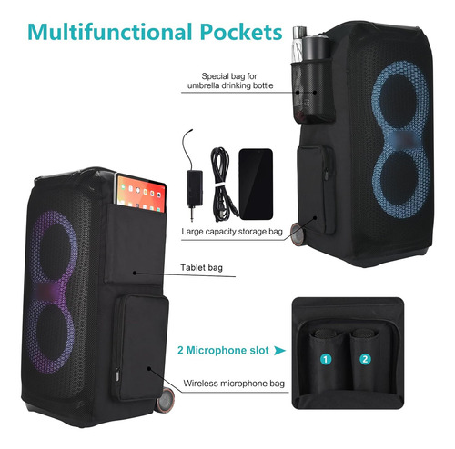 Estuche Lefor-z, Compatible C/ Jbl Partybox Stage 320, Negro