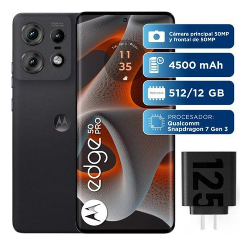Motorola Moto Edge 50 Pro 5g 12gb Ram 512gb Dual Sim Con Accesorios Cargador Completo Y Funda Nfc Nuevos Qualcomm Snapdragon 7 Gen 3 Octa-core Negro
