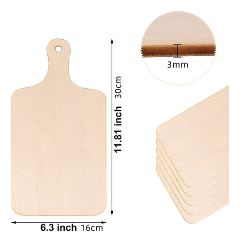 . Tabla De Cortar De Madera Sin Terminar Para Manualidades,