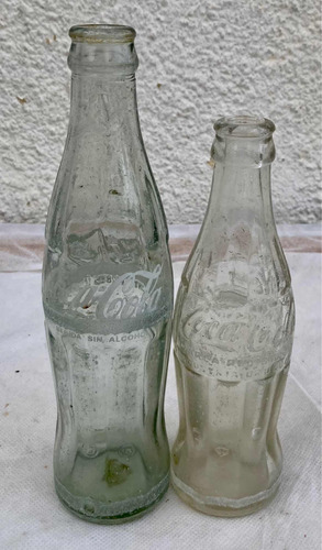 Lote De Dos Antiguas Botellas De Coca Cola