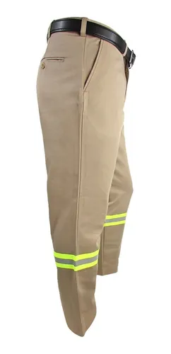 Pantalón De Trabajo Para Hombre Con Reflejante 100% Algodón