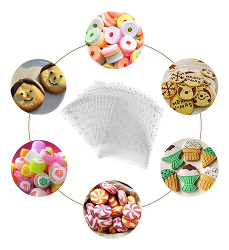 Fweaad 300 Bolsas De Caramelos Transparentes Para Galletas,