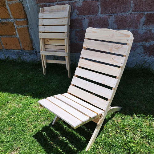 Silla De Descanso Plegable Madera Pino 