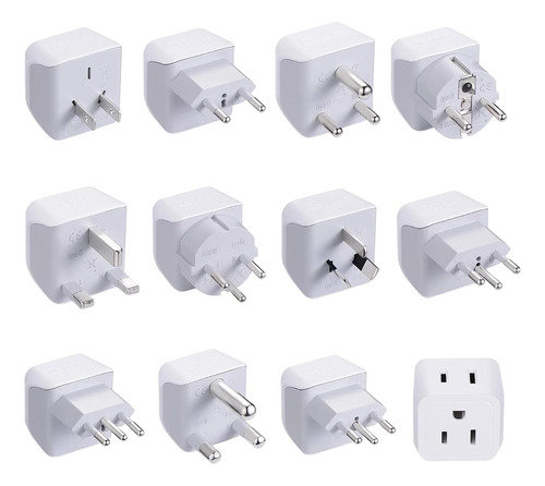 Juego De Adaptadores Ceptics World Travel: 2 En 1 De Ee. ...
