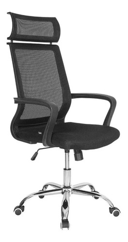 Silla Ejecutiva Con Soporte Lumbar Malla Negra Taal