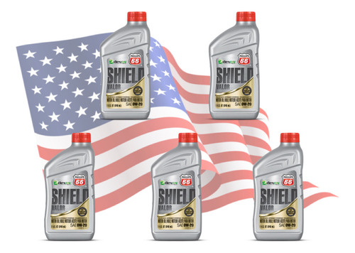 (5pzas) Aceite Motor 100% Sintético. Phillips 66 Valor 0w-20