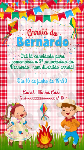 Convite Digital Festa Junina Arraia Para Whatsapp Mercado Livre Convite Digital Festa Junina Arraia Para Whatsapp Mercado Livre