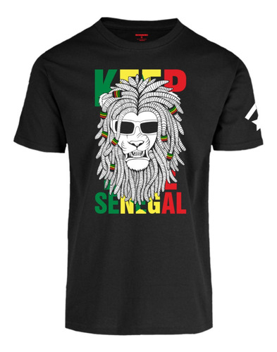 Playera Line Of Color  Hombre Reggae León Rasta Senegal Sp-4