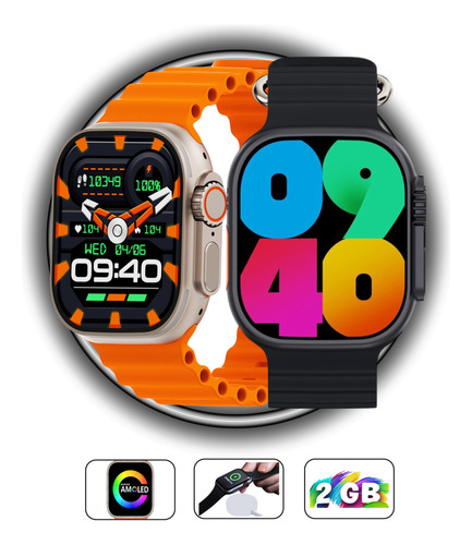 Relogio Smartwatch W69+ Ultra 49mm Series 10 Amoled 2024