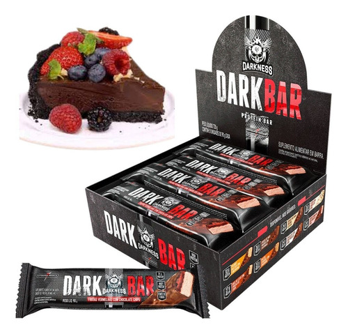 Dark Bar Barra Darkness Novas Integral Médica Proteína Sabor Flocos Com Choc Chips