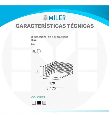 Imagen 3 de 10 de Aplique Bidireccional Exterior Con Foco Led 9w