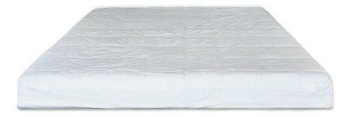 Cubrecolchón Capitonado Protector Queen Size Ziva Color Blanco Diseño De La Tela Liso