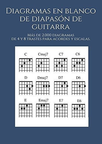Diagramas En Blanco De Diapasón De Guitarra: Más De 2.000 Di