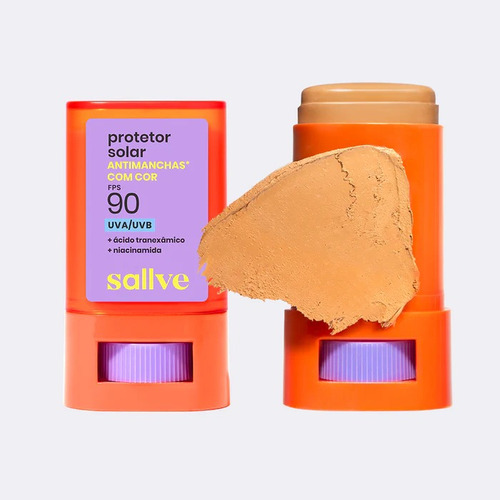 Protetor Solar Sallve Antimanchas Bastão 90fps 15g Tom 4