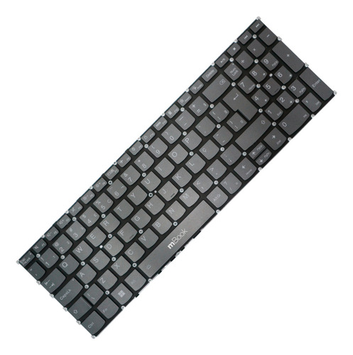 Teclado Para Lenovo V15 G2-alc 82kd Led Retroiluminado Cor Cinza Idioma Português Brasil
