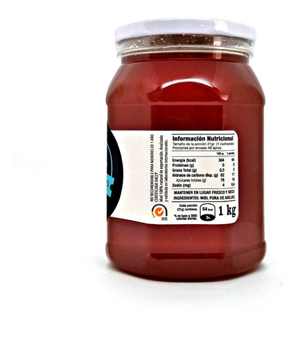 Imagen 2 de 8 de Miel 100% Pura De Abeja 1 Kg - Bosque Nativo