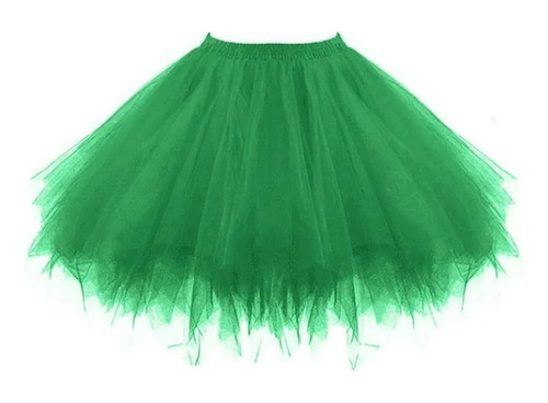 Flada Ballet Tutu Tres Capas Plisado Verde