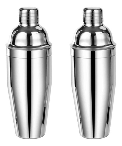 Coctelera Shaker Acero Inoxidable Utensilios Bar 550ml 2 Pzs