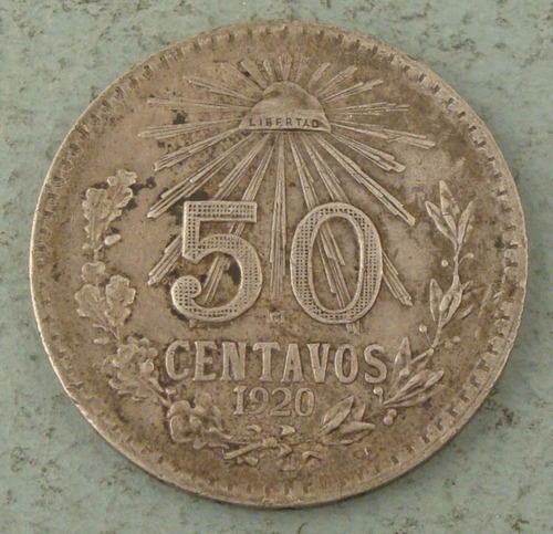 Moneda 50 Centavos Resplandor Plata Ley 0.720 Varias Fechas