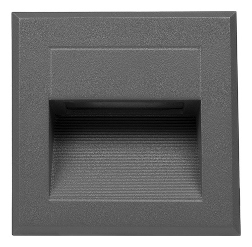 Lámpara Led Arbotante De Empotrar En Muro Illux Ml-2002.g Estructura Negro