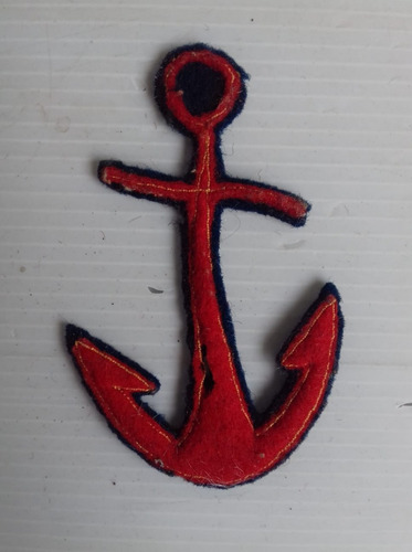 Imagen 1 de 2 de Antiguo Parche Naval Marina Ancla Marinero 8x5cm Unico Dueño