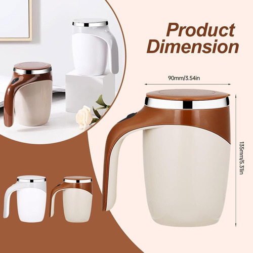 Taza Café Agitación Magnética Automática 380 Ml Recargable