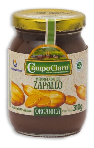 Mermelada De Zapallo Organica Campo Claro 310g
