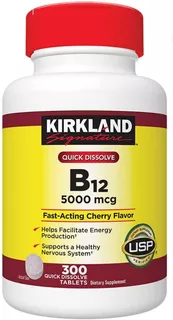 Vitamina B12 Kirkland 5000 Mcg 300 Tabletas Eeuu