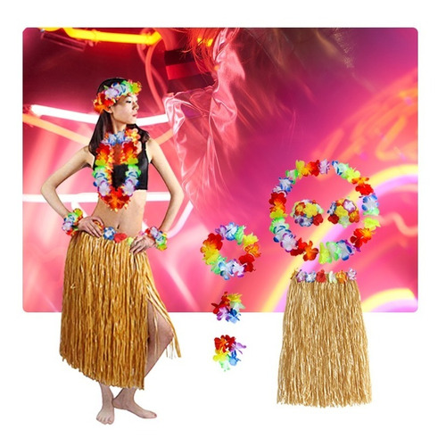 Kit Hawaiano /5 Productos/fiesta Luau/disfraces/eventos