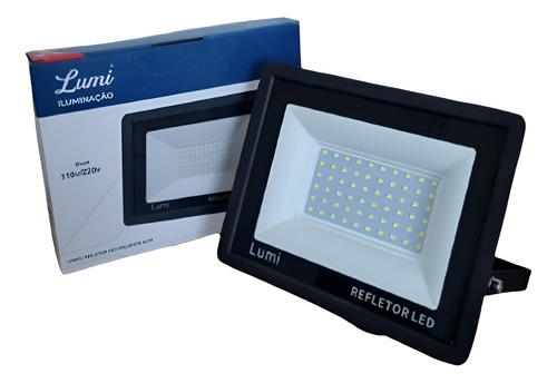 Refletor Led Slim 100w Ip67 Bivolt Holofote 6500k