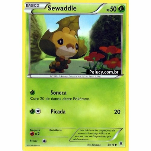 Sewaddle - Pokémon Planta Comum - 5/119 - Pokemon Card Game