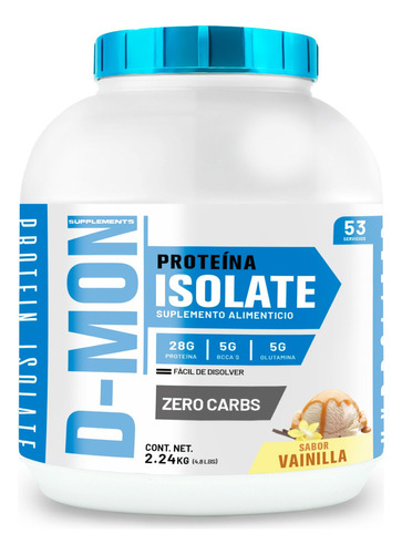 Proteína Whey Hs Hidrolizada Isolate D-mon 2.2 Kg Sabores Fl Sabor Vainilla