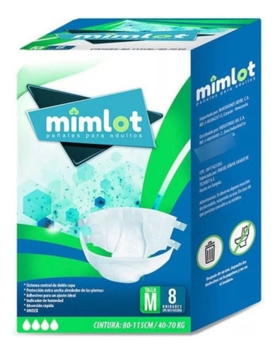 Pañales De Adulto Mimlot Talla M Bult- 6 Paq