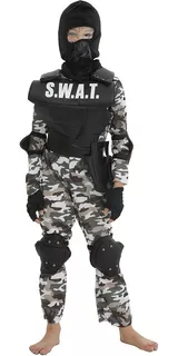 Chaleco Del Equipo Swat For Niños, Disfraz De Soldado De