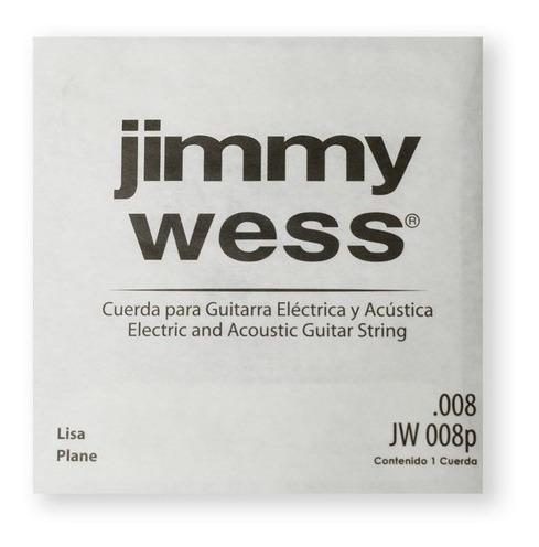 12 Cuerdas Jimmy Wess Para Guitarra 0.008 Acero Jw-008p(12)