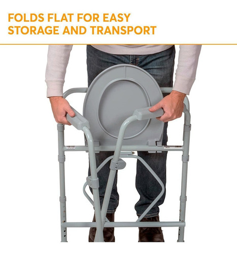 Silla Comodo 3 En 1 | Silla Para Baño Con Inodoro Plegable