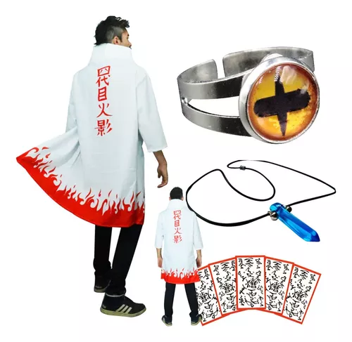 Combo Minato Manto Hokage + Kit Cosplay Naruto Completo