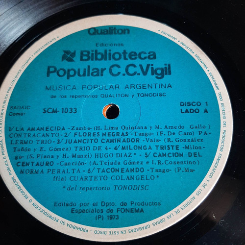 Sin Tapa Disco Musica Popular Argentina Bib Vigil Disco 1 F0