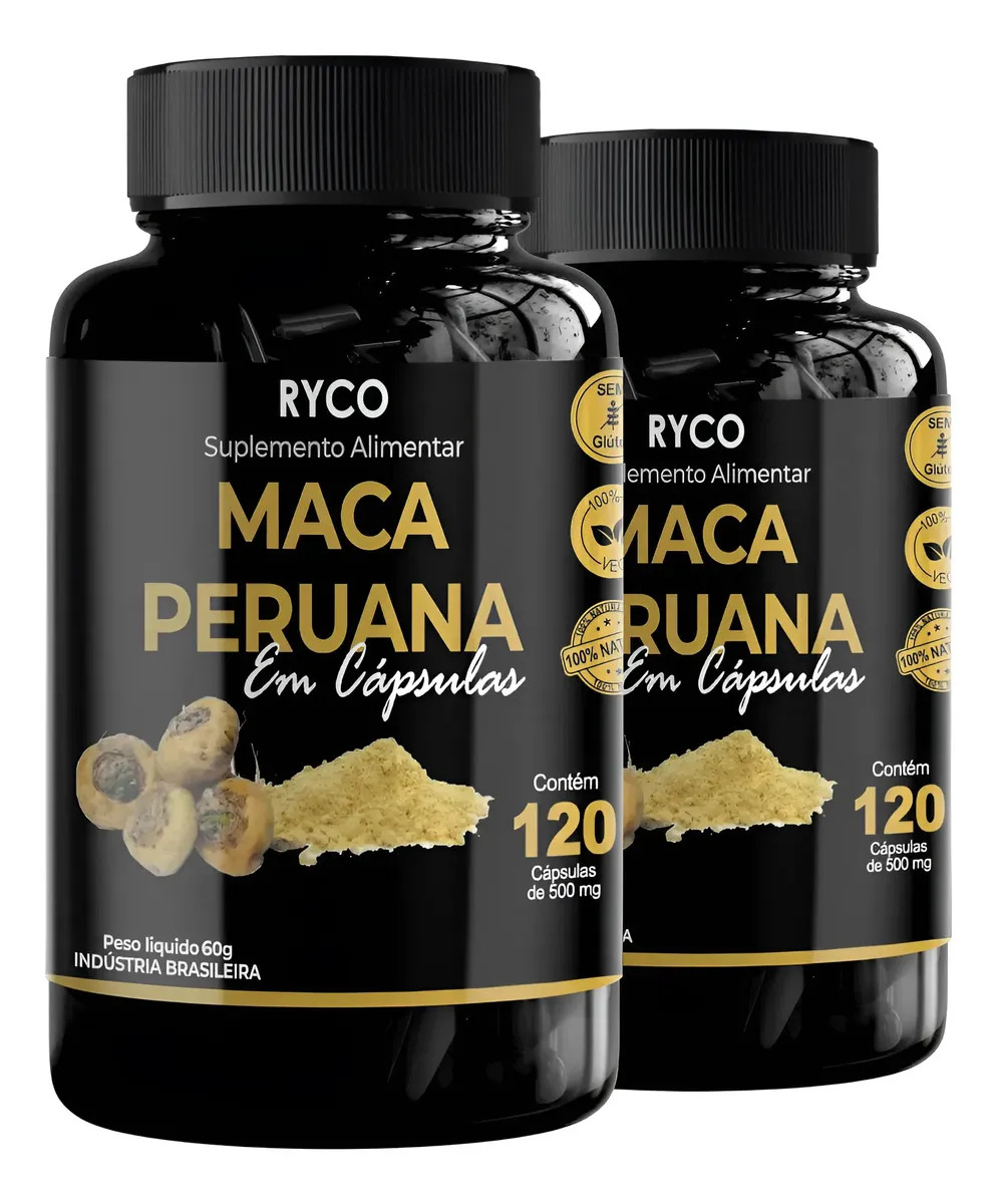 2x Maca Peruana 120 Cápsulas Original- Envio Já